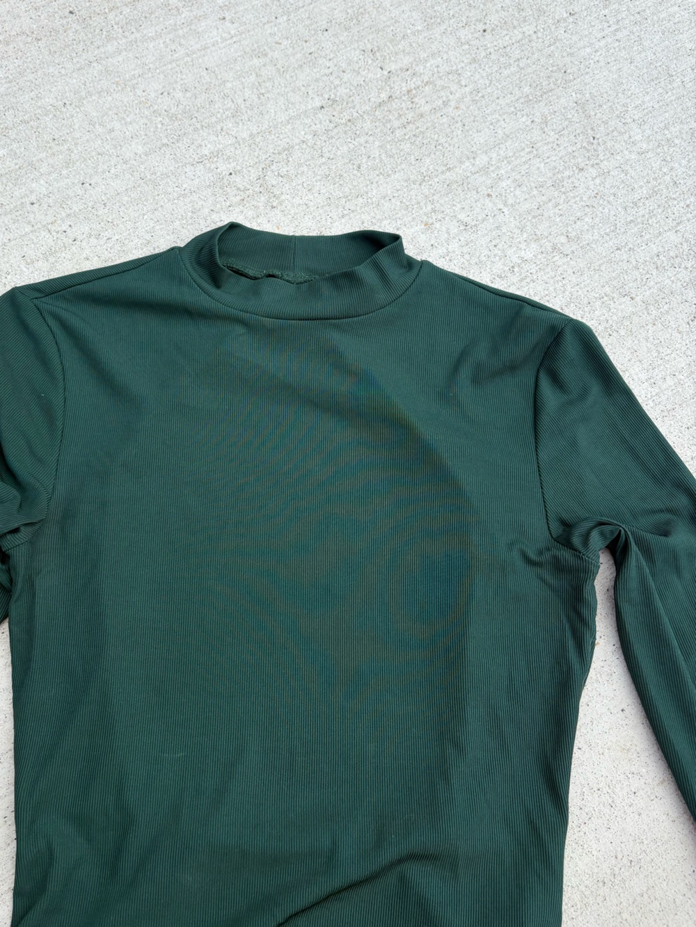 Forest Green Mock Neck Long Sleeve Body Suit